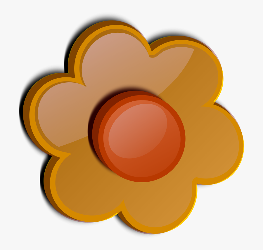 Glossy Flowers A9 Png Image - Fleur Couleur Orange Dessin, Transparent Clipart