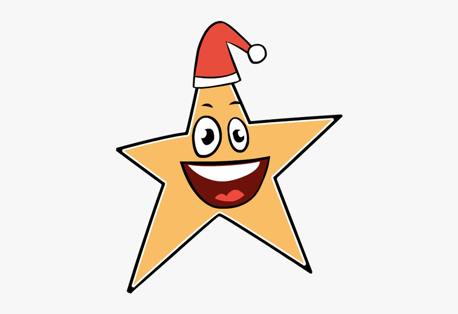 Clip Art Chritmas Star Smile Cap - Cartoon, Transparent Clipart