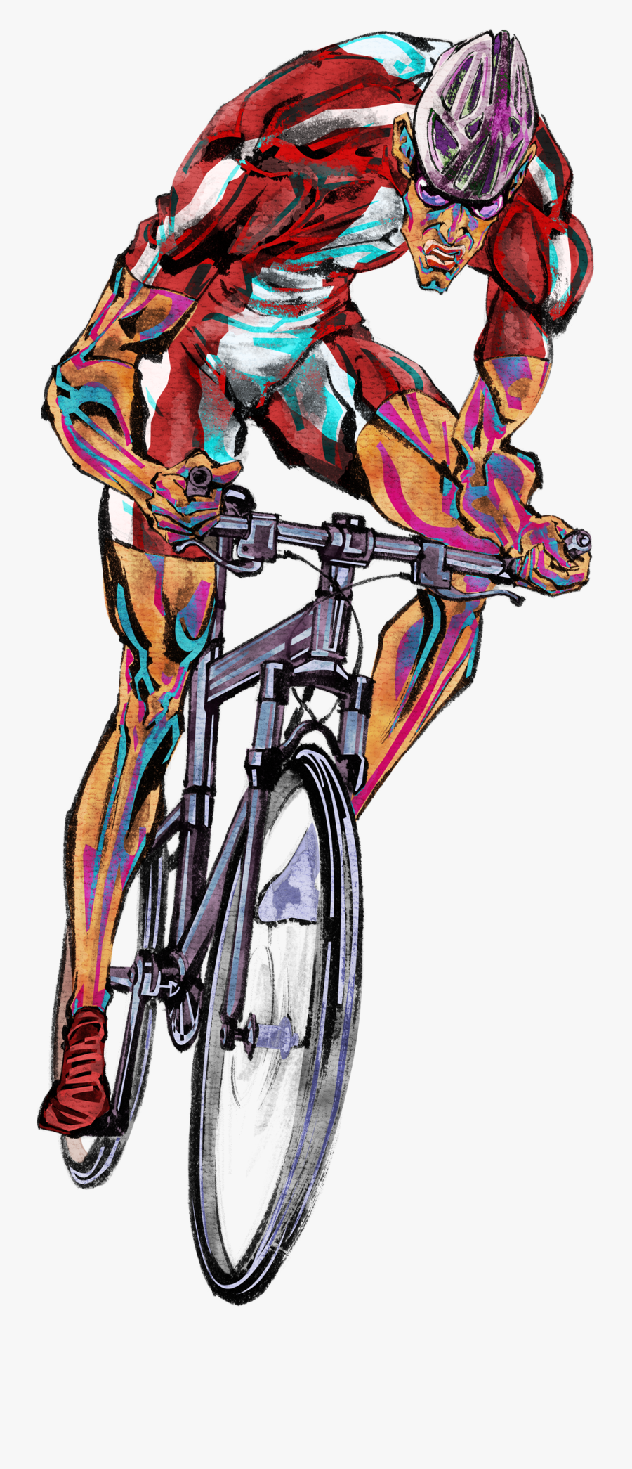 Mountain Bicycle Cycling Cartoon - Mountain Bike Cartoon, Transparent Clipart