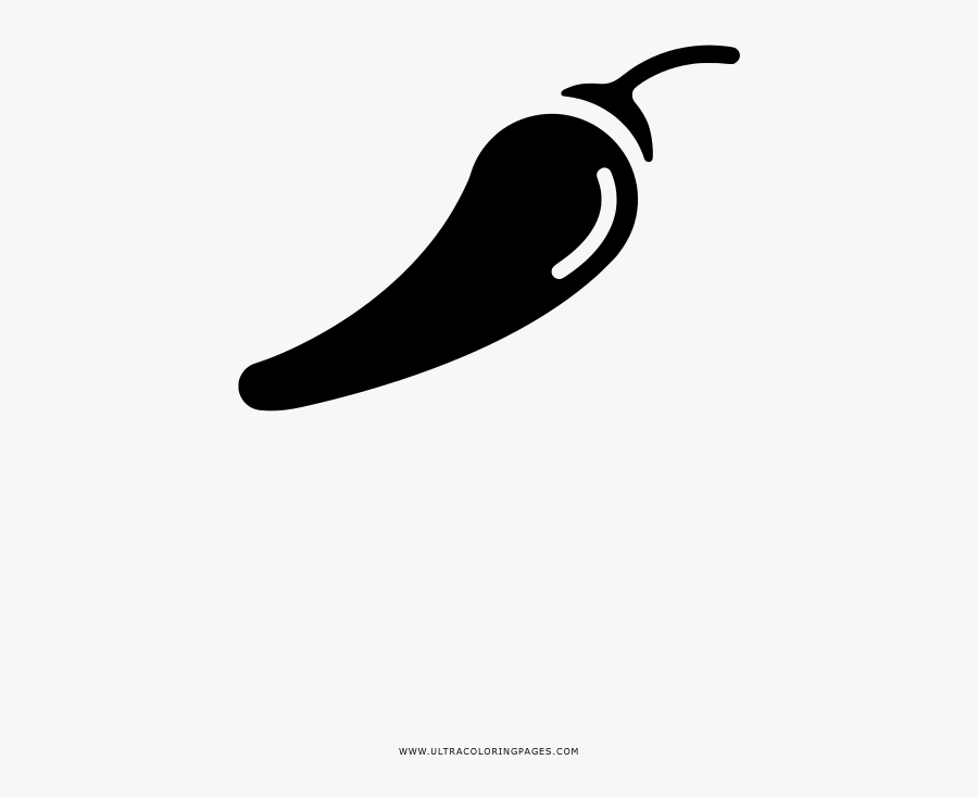 Pepper Coloring Page - Bird's Eye Chili, Transparent Clipart