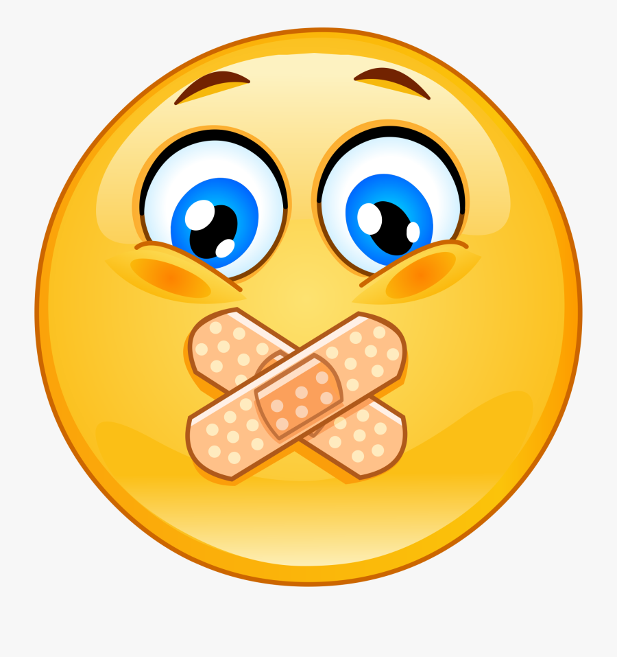 Bandaid Mouth Emoji 202 Decal Can T Talk Clipart Free Transparent.