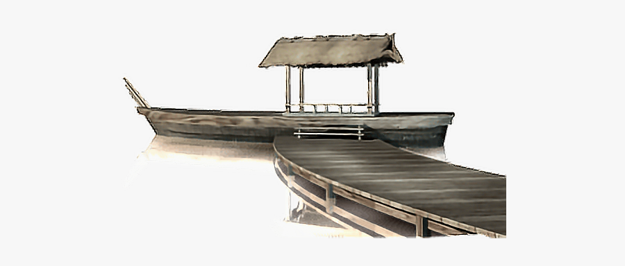 #ftestickers #woodenpier #pier #wooden #boat #sea - Chinese Boat Png, Transparent Clipart
