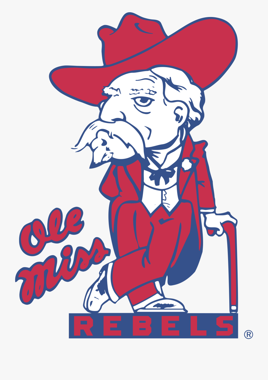 Ole Miss Rebels Logo Png Transparent - Colonel Reb Ole Miss Rebel, Transparent Clipart