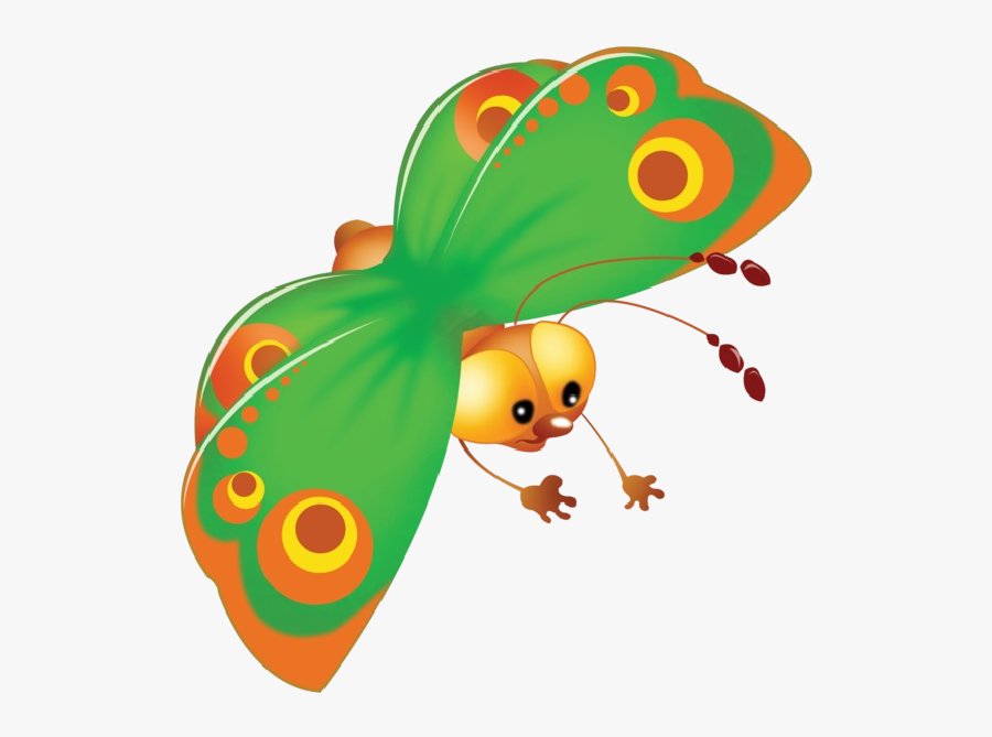 Transparent Oruga Clipart - Animated Baby Butterfly Cartoon, Transparent Clipart