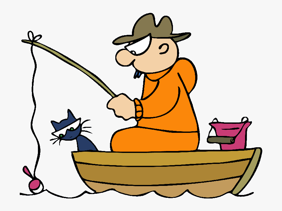 Https Www Merci Facteur - Cartoon Man Fishing, Transparent Clipart