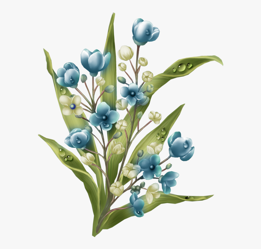 Lily Flower Branch Png, Transparent Clipart
