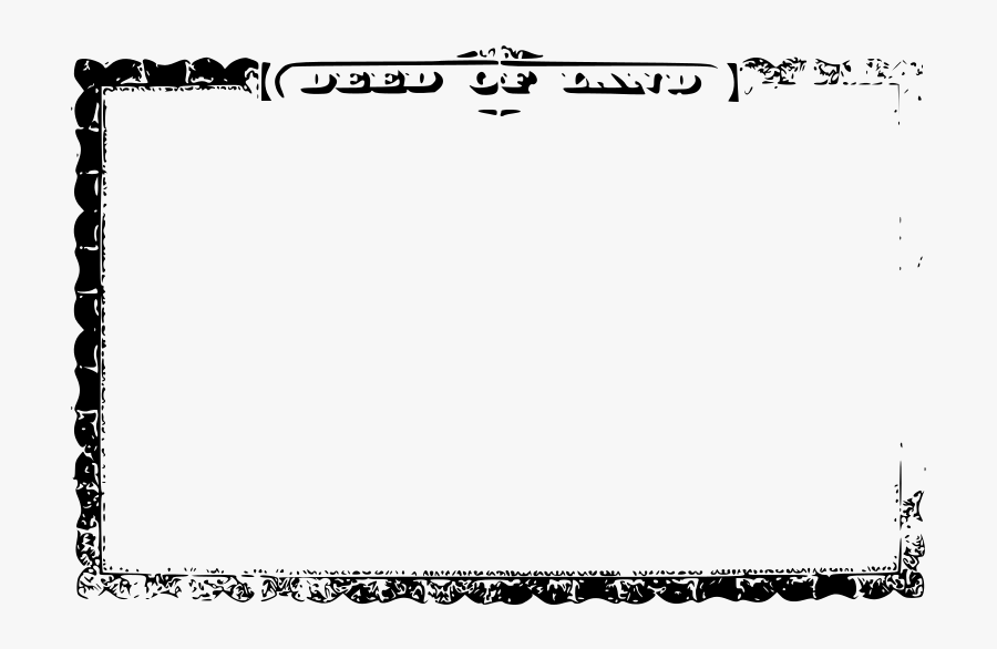Deed Border Template 1 - Clip Art, Transparent Clipart