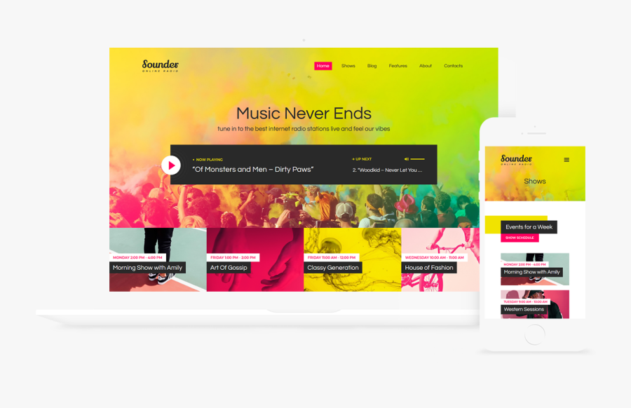 Sounder Wp Theme - Online Radio Wordpress, Transparent Clipart