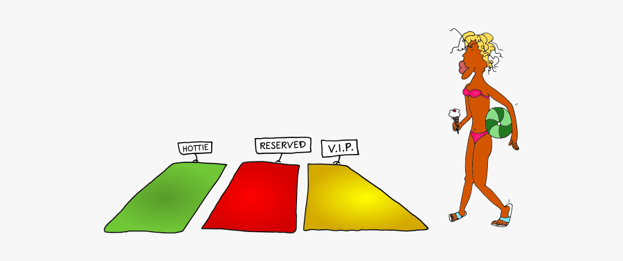 Beach Girl - Cartoon, Transparent Clipart