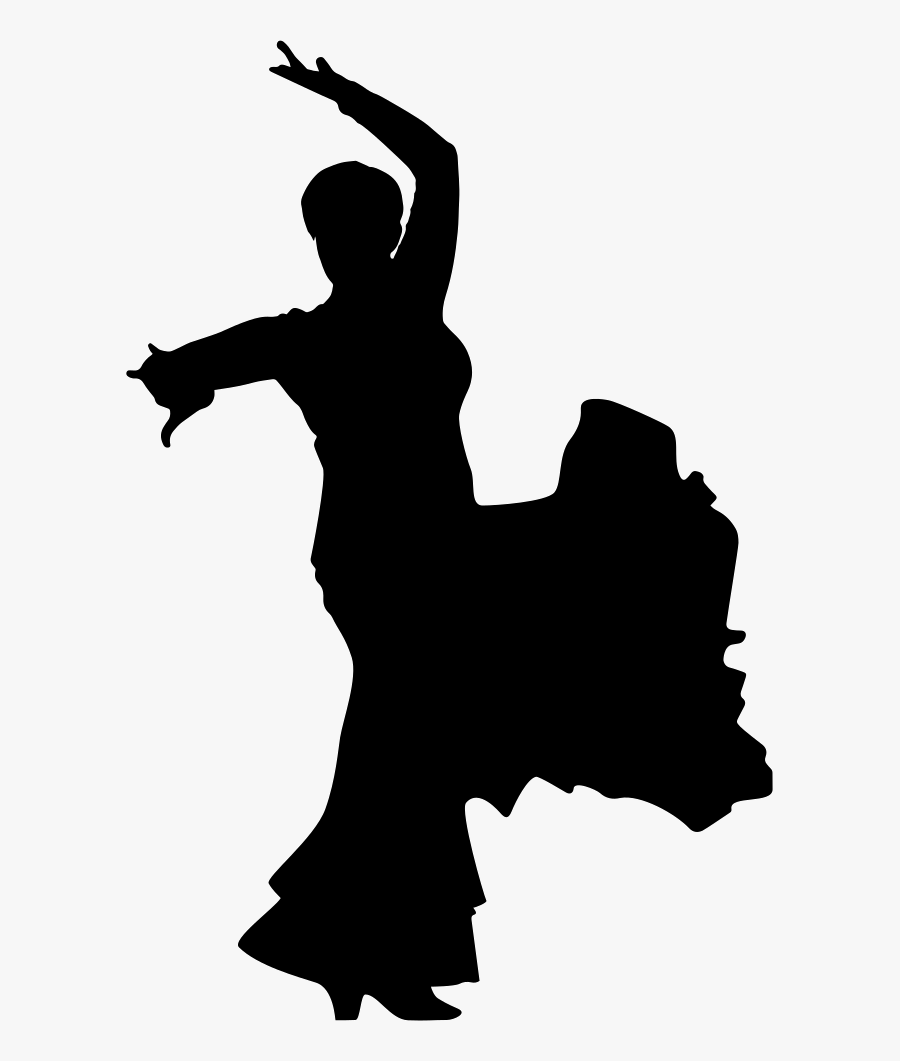 Flamenco Female Dancer Silhouette Svg Png Icon Free - Flamenco Dancer Silhouette Free, Transparent Clipart