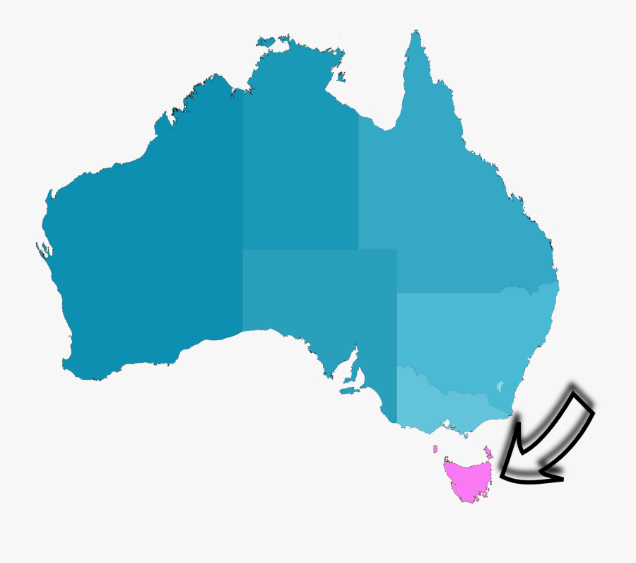 Detailed Tasmania Road Map With Cities And Towns In - Australia Map With Tasmania, Transparent Clipart