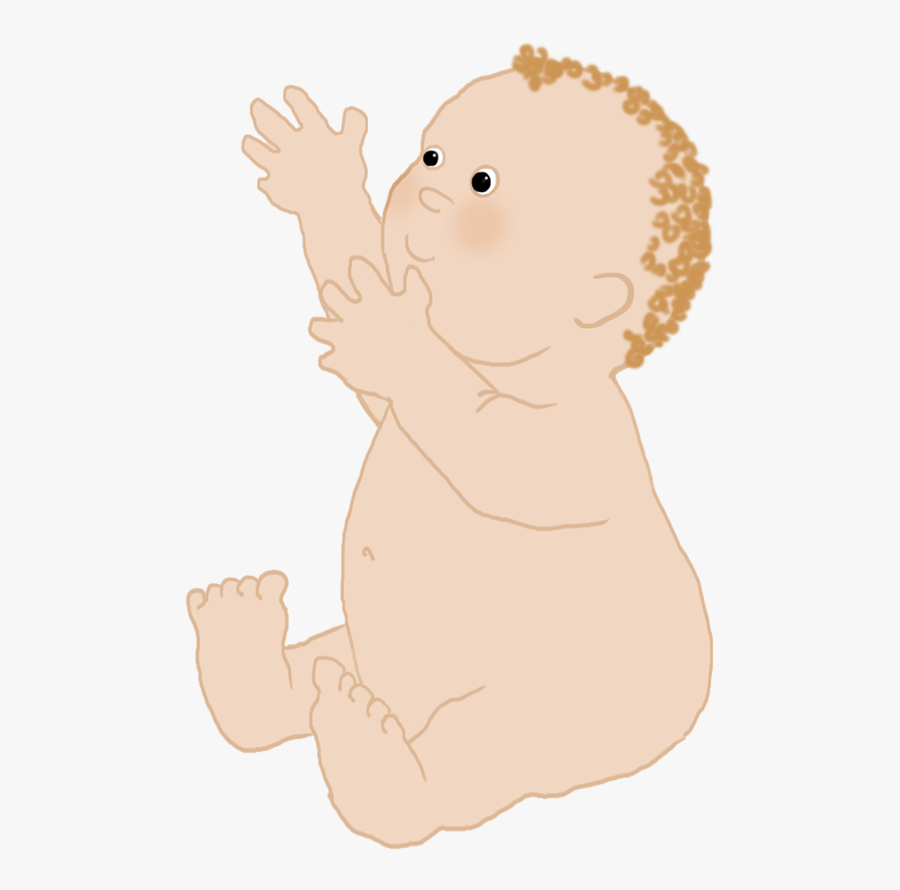 Cute Baby With Blond Curls - Illustration, Transparent Clipart