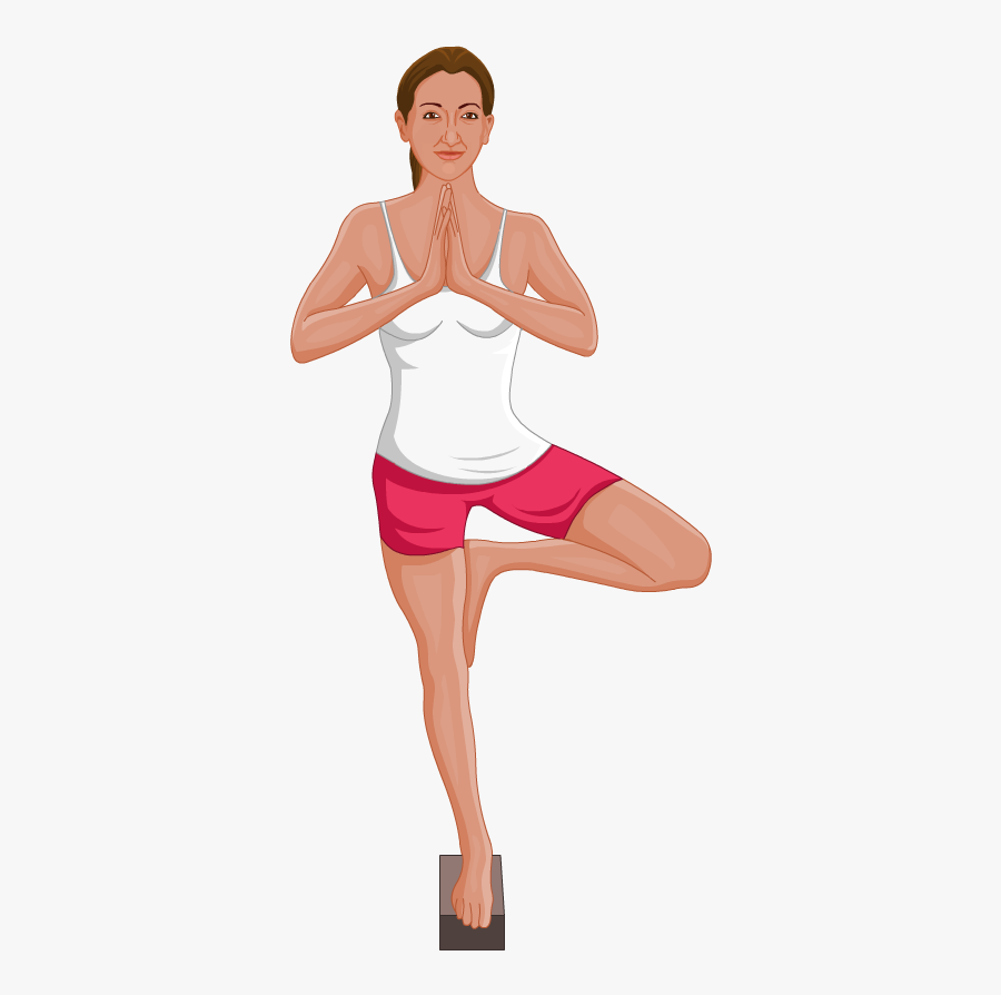 Tree Pose With Block, Transparent Clipart