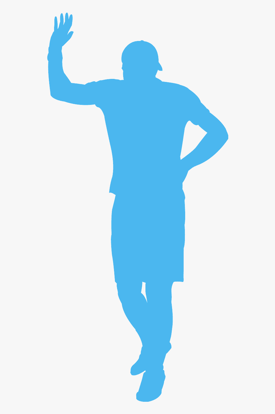 Silueta De Un Hombre Saludando, Transparent Clipart