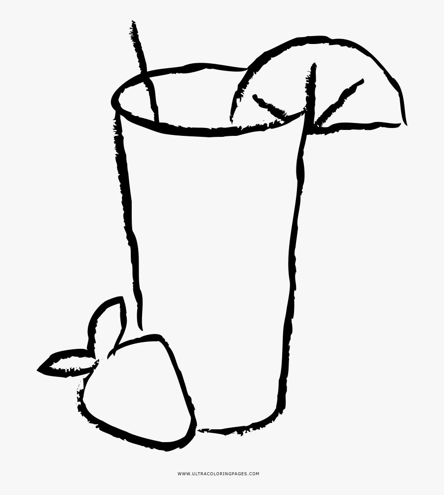 Smoothie Coloring Page, Transparent Clipart