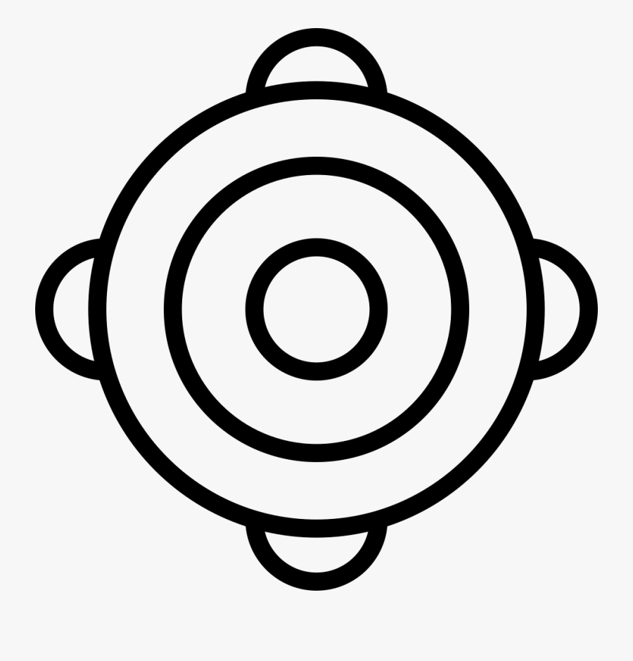 Ornamented Bullseye Comments - Black And White Percussion Instruments Clipart, Transparent Clipart