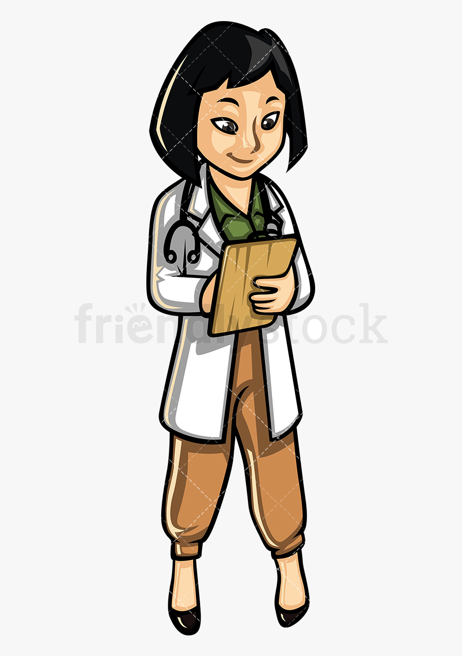 Doctor Asian Female Transparent Png - Indian Female Doctor Cartoon, Transparent Clipart