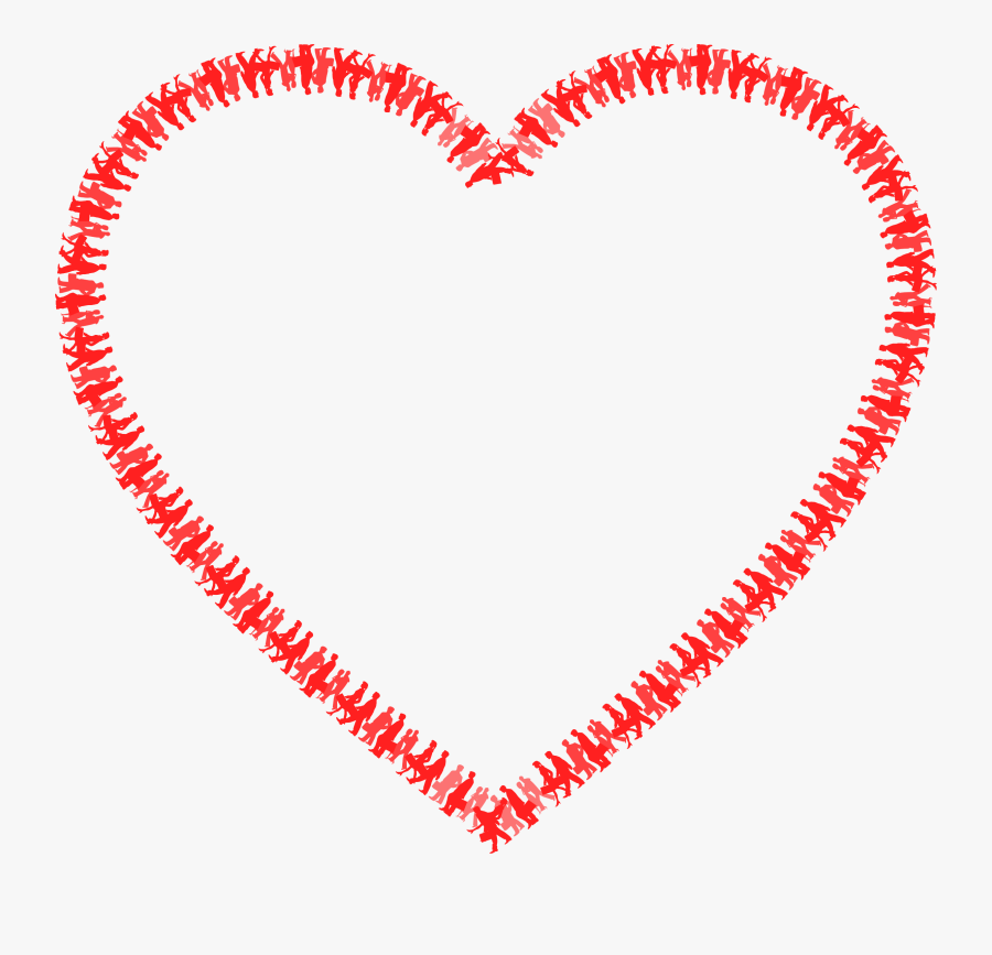 Humans Clipart Hart - Contorno De Corazon Png, Transparent Clipart