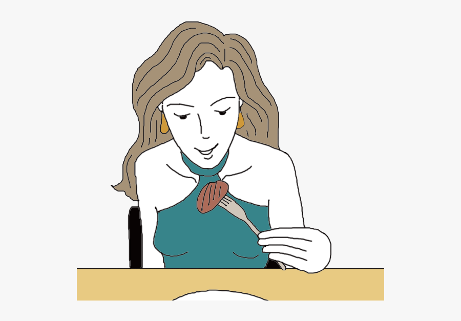 Feast Drawing Family Eating - Eating Girl Drawing, Transparent Clipart