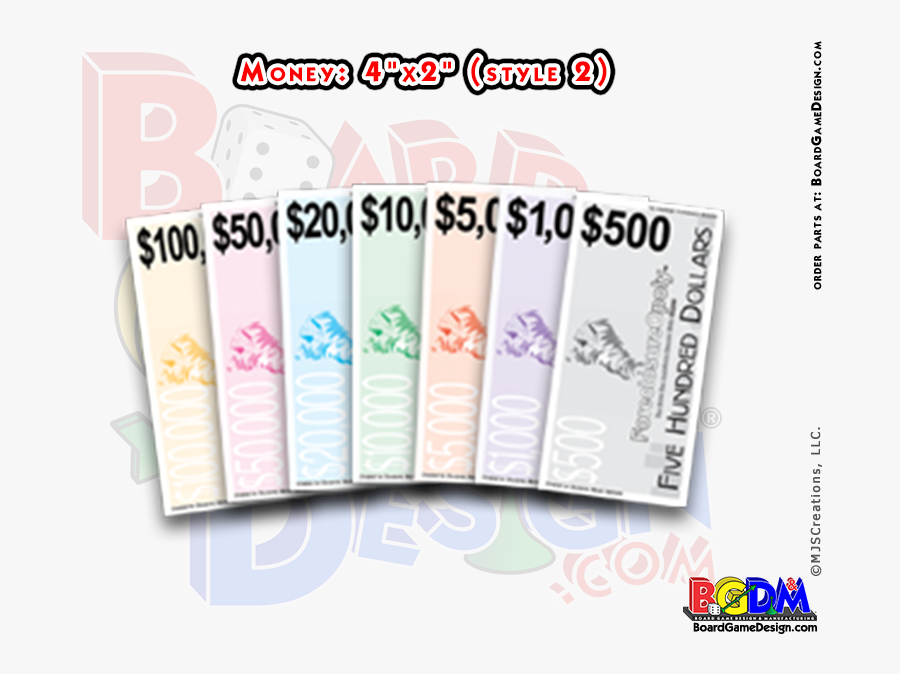 Transparent Monopoly Money Png - Paper, Transparent Clipart