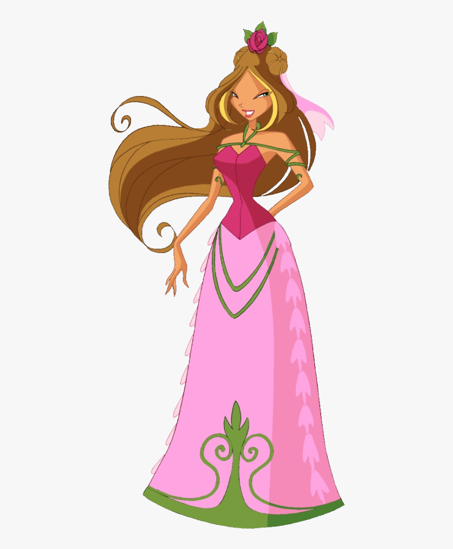 Clothing Clipart Fancy Clothes - Winx Club Flora Dress, Transparent Clipart