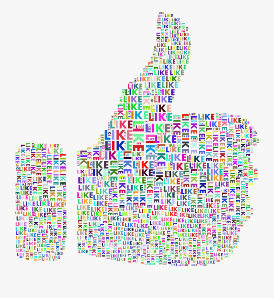 Picture Of A Thumbs Up With The Word Like Throughout - Social Media Clipart Like, Transparent Clipart