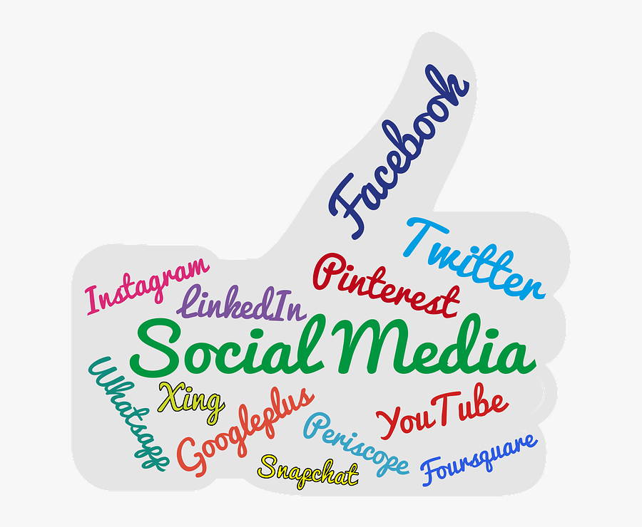 Social Media, I Love It, Thumbs Up, Facebook, Twitter - Social Media Thumbs Up, Transparent Clipart