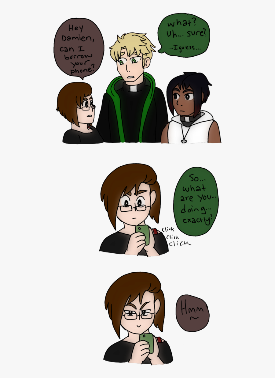 Texting Clipart Person Phone - Boyfriend To Death 2 Damien, Transparent Clipart