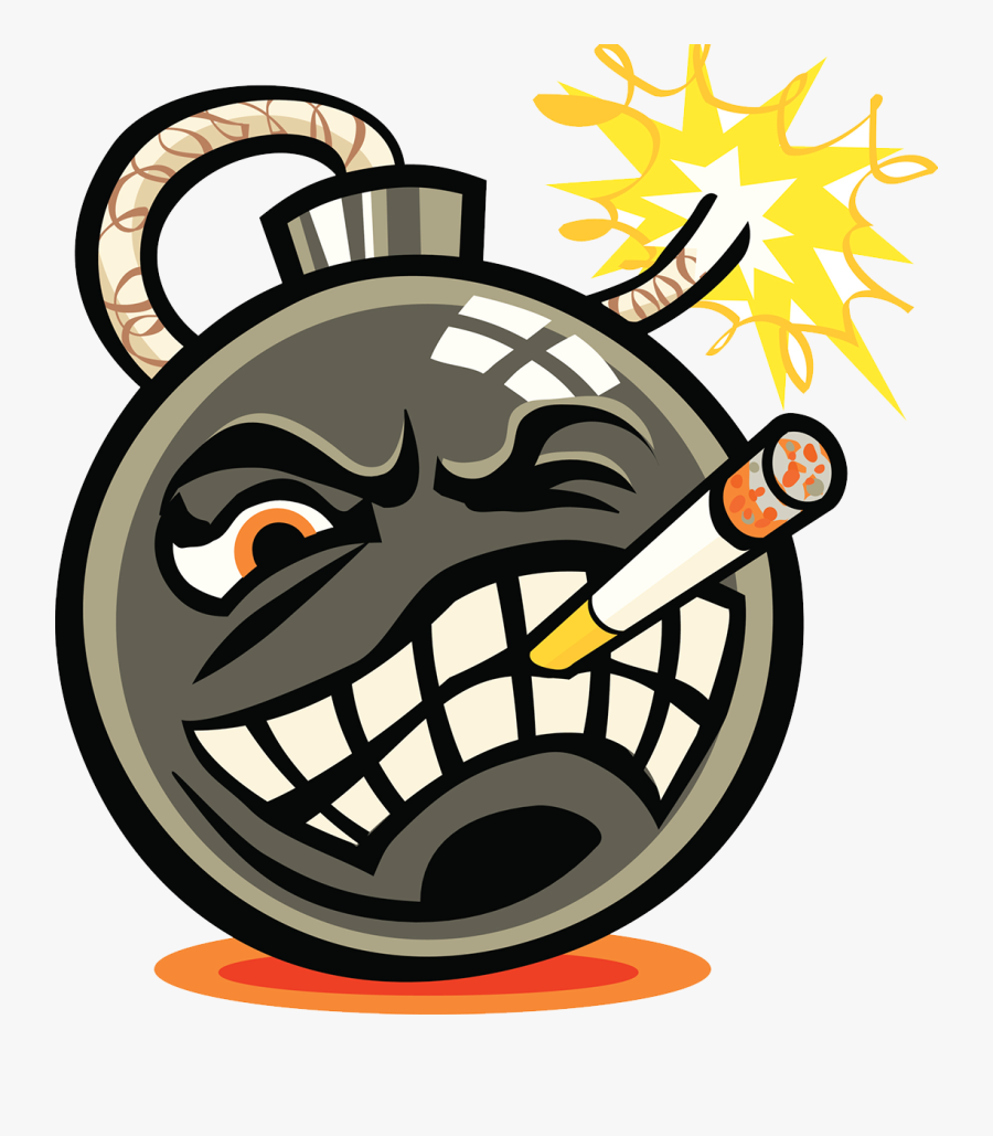 Smoking Bomb Cartoon Evil Png Download Free Clipart - Evil Bomb Png, Transparent Clipart