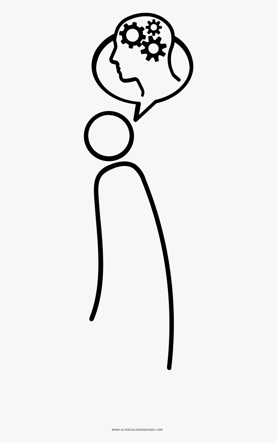 Psychologist Coloring Page - Sketch, Transparent Clipart