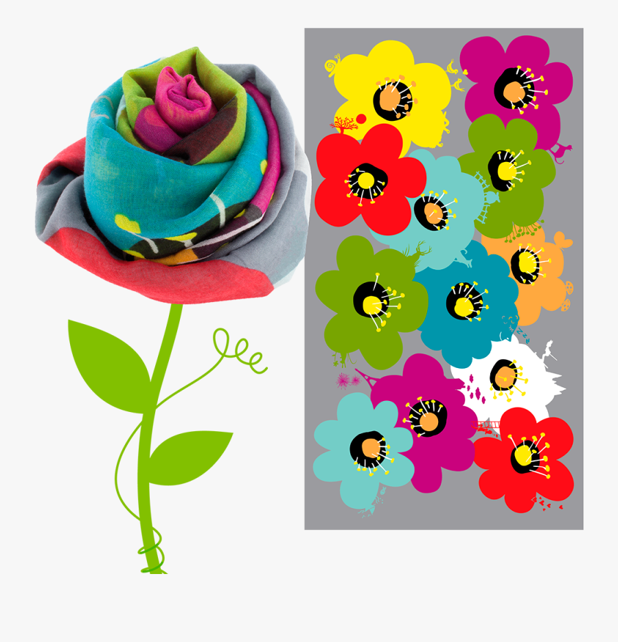 Scarf Clipart Foulard - Common Peony, Transparent Clipart