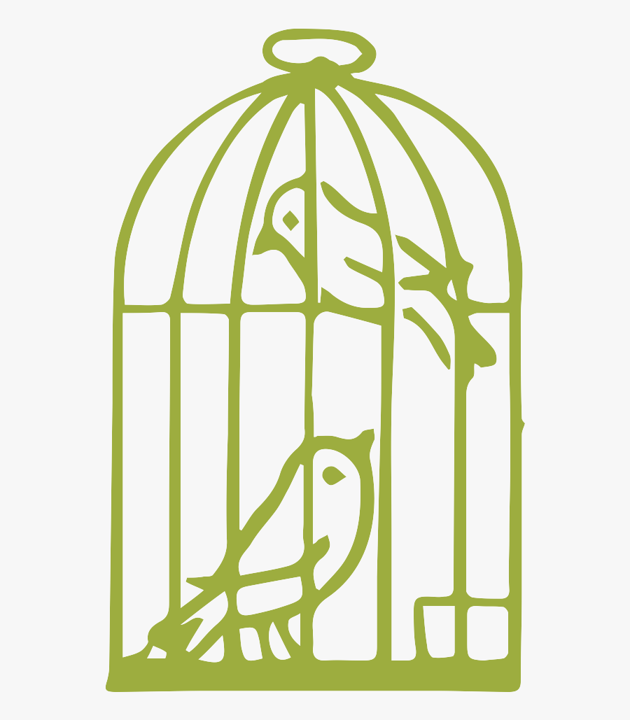 Bird Cage Coloring Page, Transparent Clipart