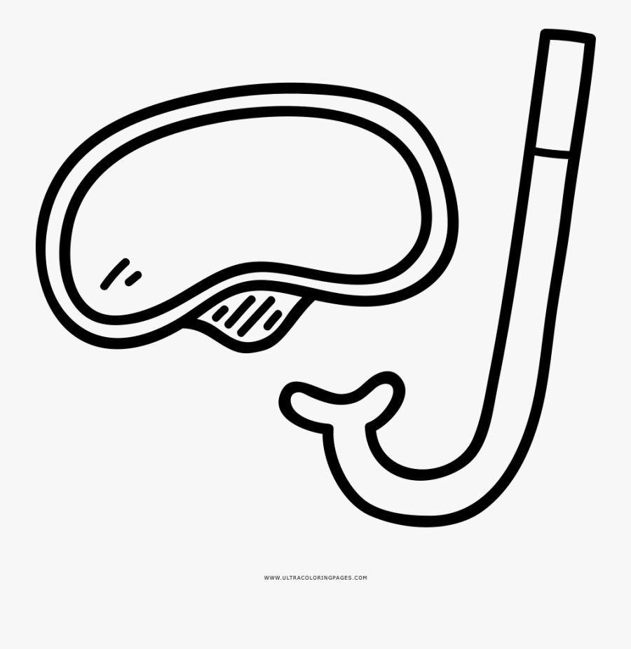 Diving Coloring Page - Lentes De Buceos Dibujos, Transparent Clipart