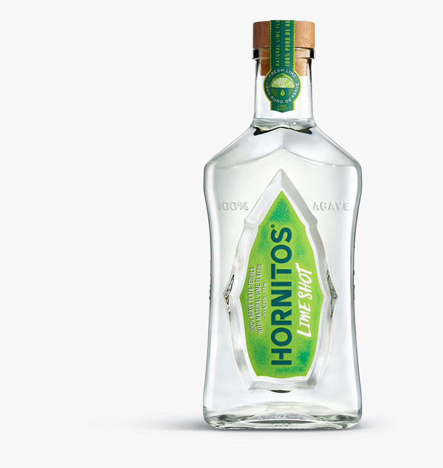 Bottle Limeshot Standing - Hornitos Silver Tequila, Transparent Clipart