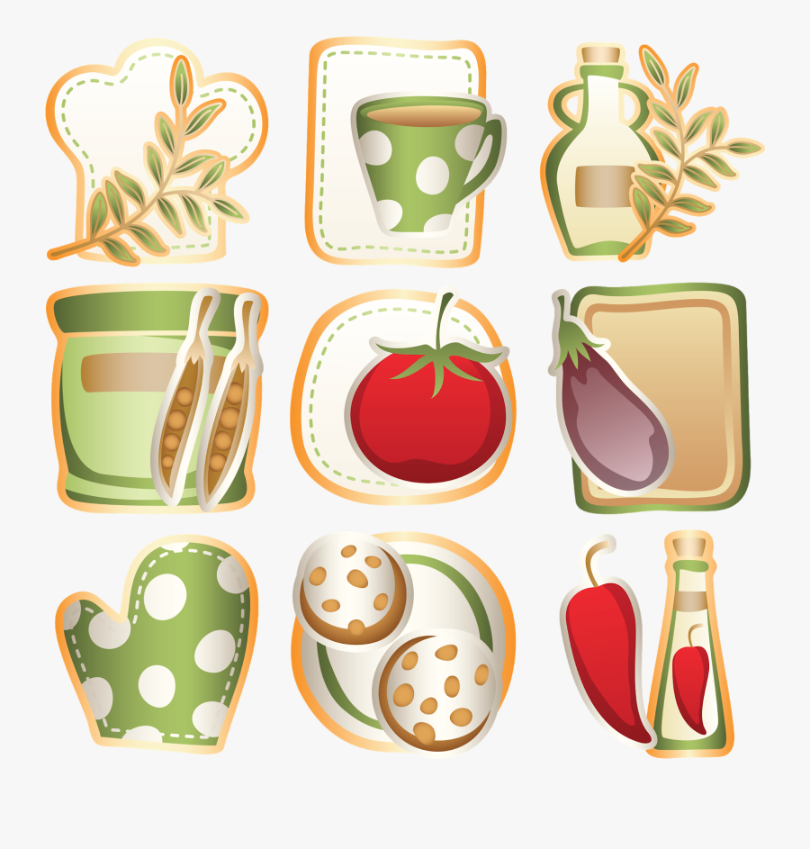 Transparent Cocina Clipart - Cooking Icons Set, Transparent Clipart