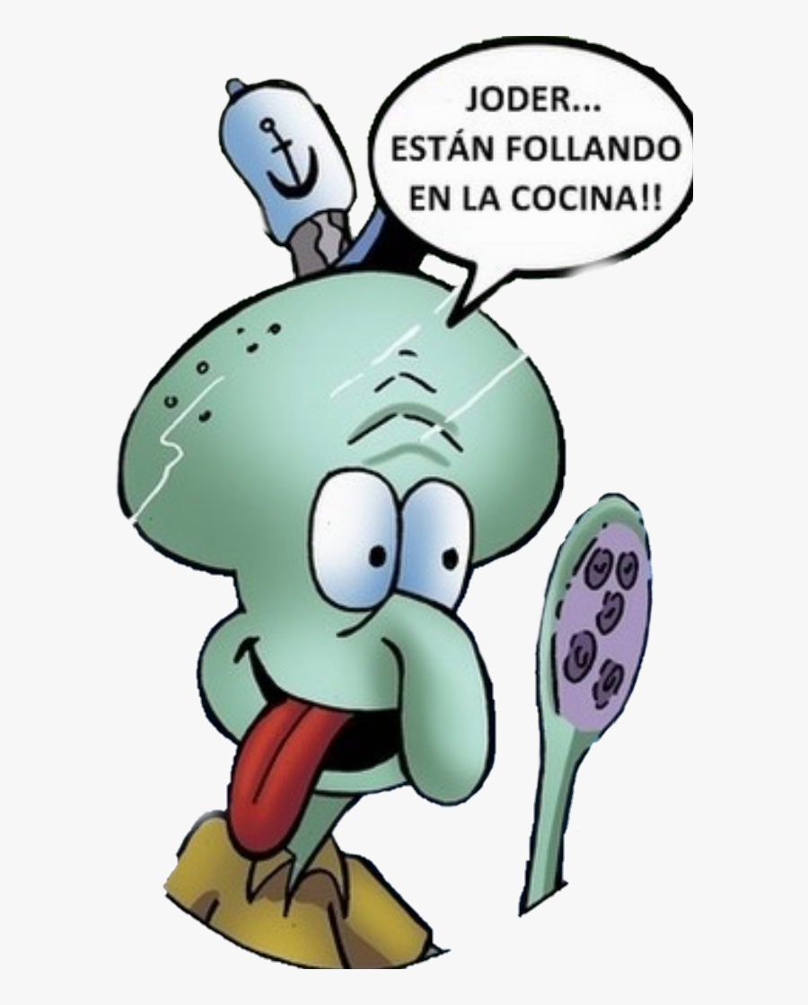 #stiker #square #spongebob #meme #follar #calamardo - Sticker Follando, Transparent Clipart