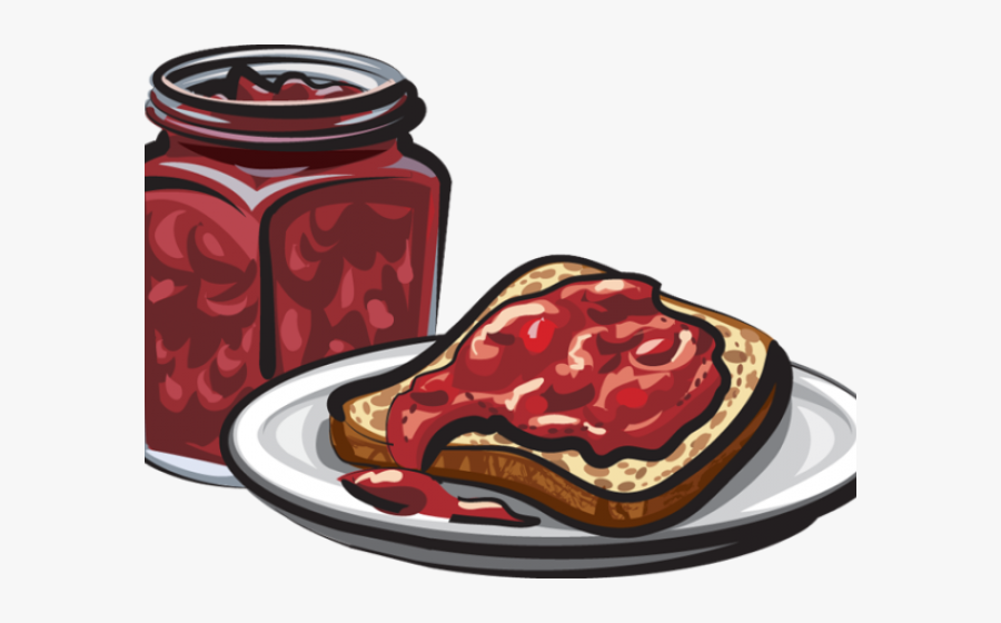 Jelly Clipart Jams - Toast And Jam Clipart, Transparent Clipart