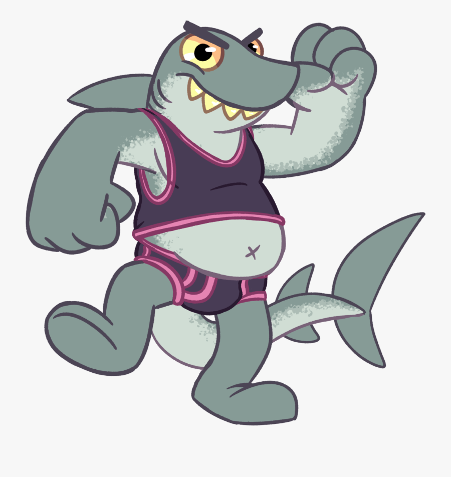 Clipart Shark Animated - Cute Chubby Shark, Transparent Clipart