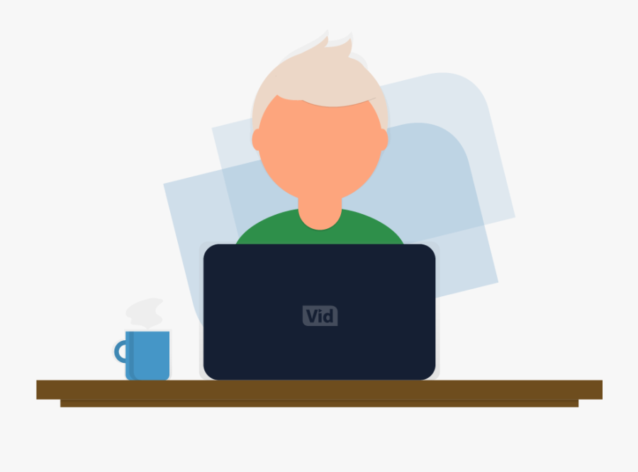 A Man Sitting Down At A Table While Taking Part In - Illustration, Transparent Clipart