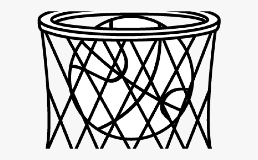 Basketball Clipart Black And White Png -basketball - Png Clipart Basketball Hoop, Transparent Clipart
