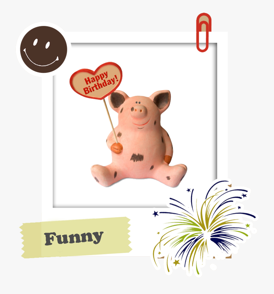 Clip Art Ecards Running - Happy Birthday Pig, Transparent Clipart