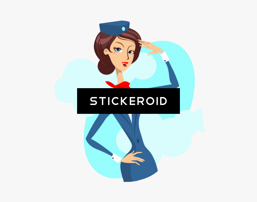 Stewardess I Love Flight Attendants Airplanes Airliners, Transparent Clipart