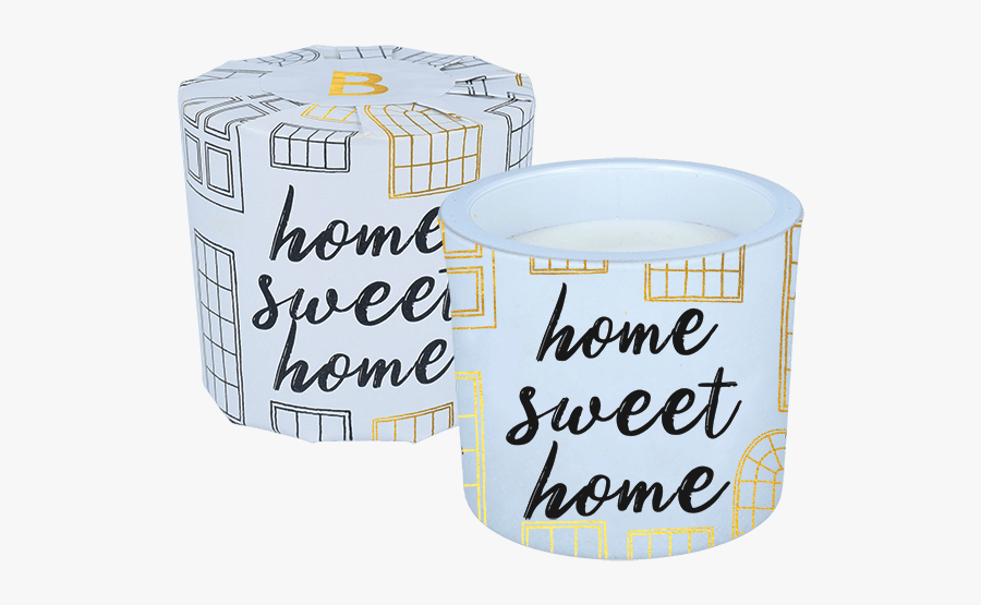 Home Sweet Home Wrapped Candle, Transparent Clipart