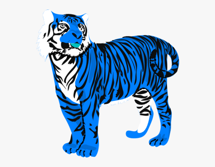 Tiger Clipart Blue - Tiger Clipart Transparent Background, Transparent Clipart