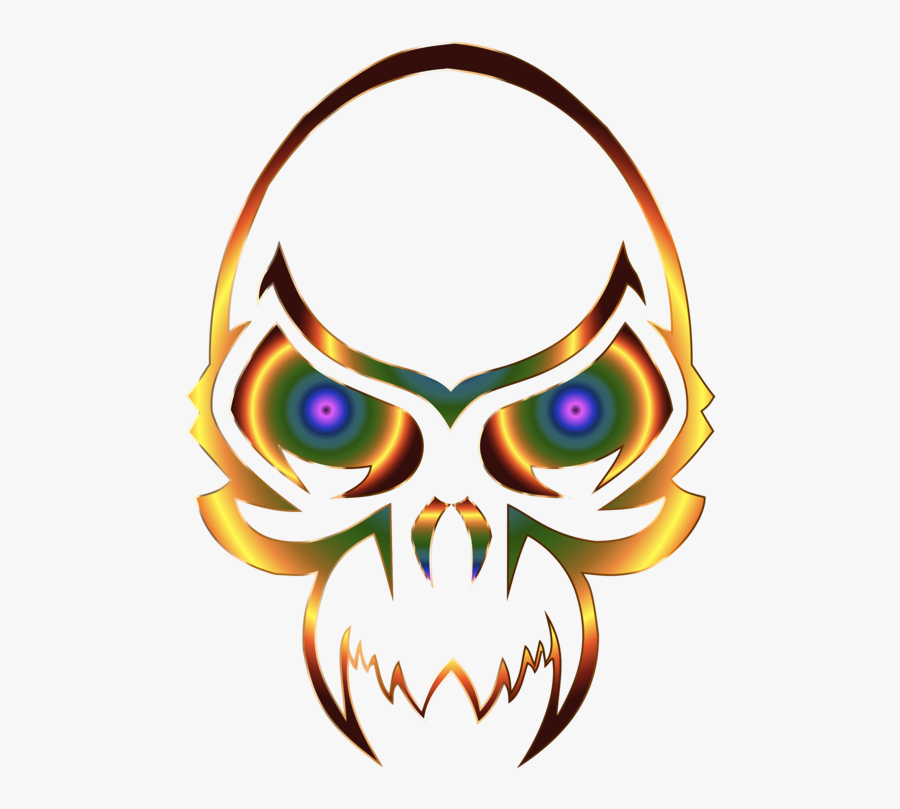 Transparent Bird Skull Clipart - Tribal Tattoos Skull, Transparent Clipart