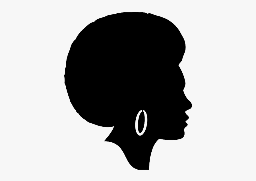 United States African American Black Afro African-american - Black Woman Head Silhouette, Transparent Clipart