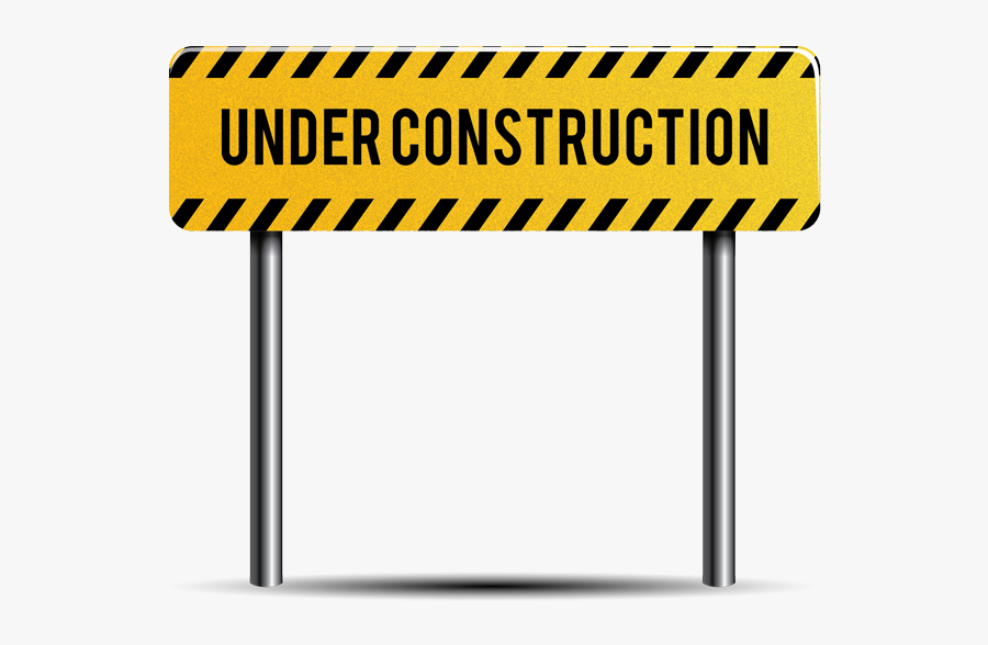 Ashicentral Under Construction - Yellow Under Construction Board, Transparent Clipart