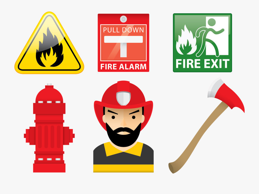 Vector Firefighter Png Download - Fire Exit Signs, Transparent Clipart