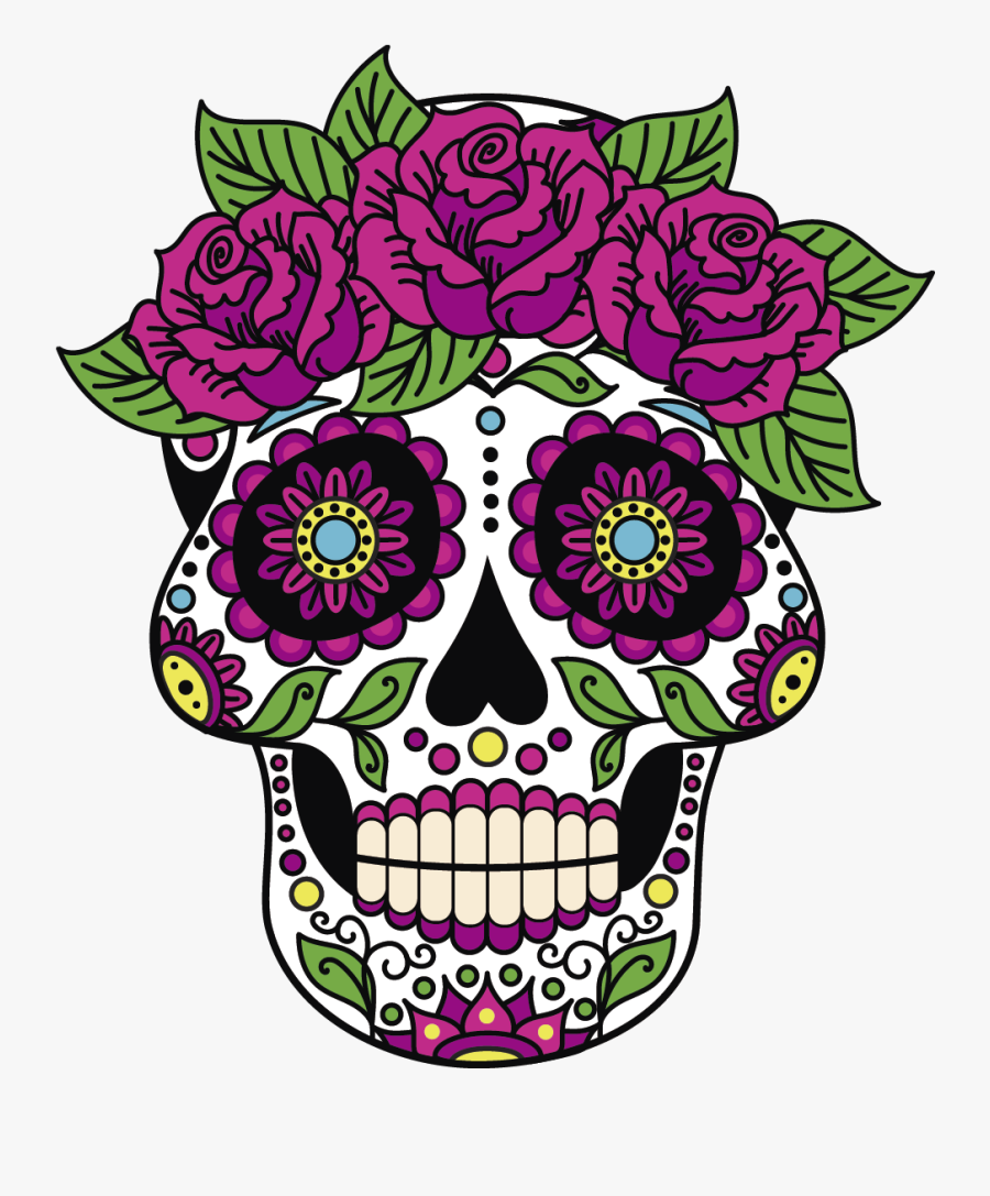 Transparent Zarape Clipart - Skull Clipart Day Of The Dead, Transparent Clipart