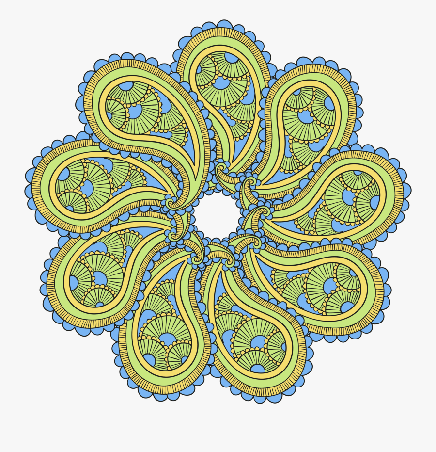 Mandala Clipart Paisley - Colourful Mandala Png, Transparent Clipart
